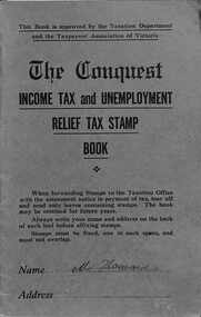 Ephemera - Income Tax form and Stamp Duty stamps, 1926, 1943, 1944