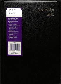 Journal - Ray Barnes 2012 Diary, Barnes, Ray, 2012