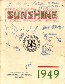 Magazine - The Magazine of the Sunshine Technical School 1949 & 1950, Sunshine Terchnical School, 1949 and 1950