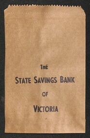 Ephemera - The State Savings Bank of Victoria Coin Bag, 1950s:1970s