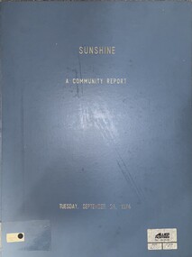Archive - Sunshine - A Community Report, 24/09/1974 12:00:00 AM