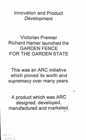 Photograph - Australian Reinforcing Company (ARC) Photos, 1974 - 2016