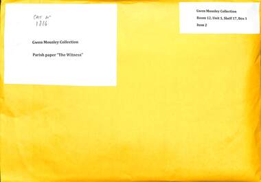 Newsletter - Parish Paper The Witness, Sept. 1936 - April 1939 & Aug. 1949-Oct 1950