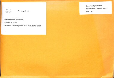 Administrative record - Reports to Annual General Meetings on parish affairs, 1954-1990, 1991-1998