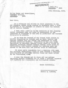 Letter - Hampshire Road Street Closure Ratepayers Protest Letter, Norman H Carlton "Norm", 28/02/1983 12:00:00 AM