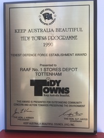 Plaque - Keep Australia Beautiful Council Award