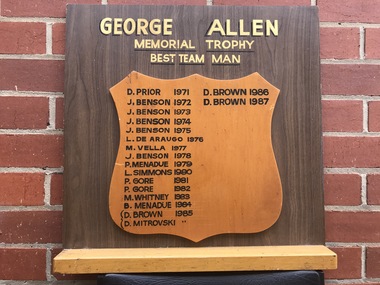 Award - George Allen Memorial Trophy Best Team Man