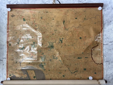 Map - Wall Map Melbourne & Suburbs