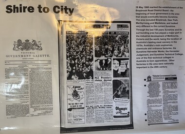 Archive - Transition of Sunshine from Shire to City