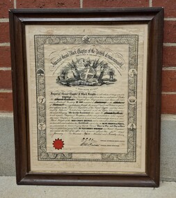 Certificate - Imperial Grand Black Chapter of the British Commonwealth Cerfitcate
