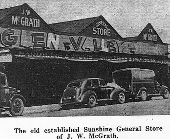 Photograph - JW McGrath General Store Hampshire Road Sunshine in 1937