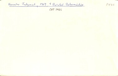 Document - Harvester Judgement 1906 H.V. McKay