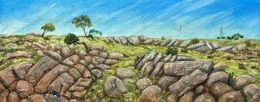 Painting - Albion Rocks along the Kororoit Creek Painting, Robert Jackson, 2007