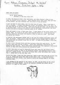 Archive - Albion. A collection of newpaper articles and  hand written notes by residents