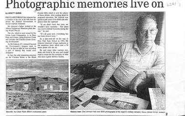 Article - Desmond Des Johnson and Lizards left to dry and Photographic memories live on and Mill protest grows
