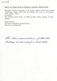 Archive - Dale Stables Maribyrnong, Olwen Ford & C D Templeton