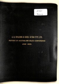 Administrative record - A.G. Spalding & Bros (A'sia) Pty Ltd