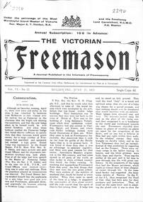 Journal - The Victorian Freemason Journal Melbourne 21 June 1913
