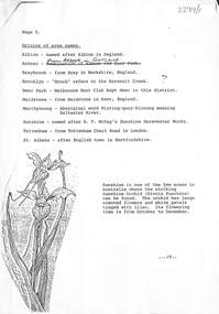 Document - Name Origins OF Historical places
