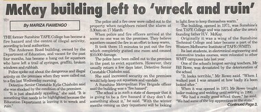 Article - TAFE College McKay Building Morris Street Sunshine
