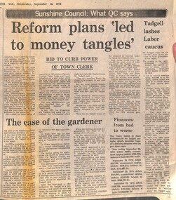 Archive - Sunshine City Council Dismissal in 1974