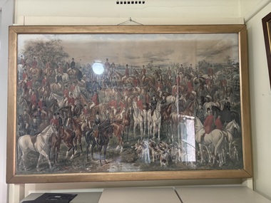 Painting - A Meet of the Melbourne Hunt Club Members on Horseback Lithograph Print, 1893