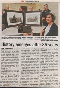 Article - Sunshine History Emerges After 85 Years, 2013
