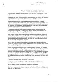 Archive - Wally O'Brien Remembers Deer Park