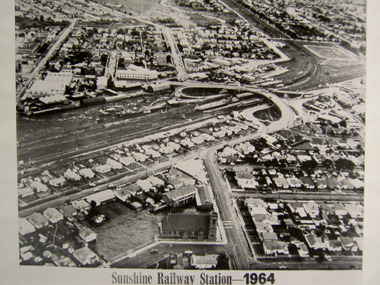 Photograph - Sunshine Railway Station Aerial View Look South to West 1964