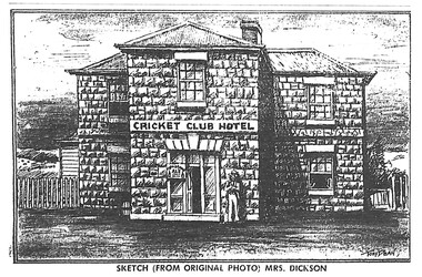 Artwork, other - Cricket Club Hotel Sketch