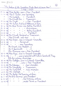 Journal - Ray Baries Dairy - The Ladies of the Sunshine Dad's Association Women's Aux 1944 - 1970, Ray Barnes