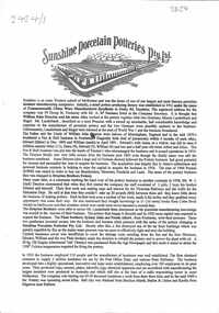 Archive - Sunshine Porcelain Potteries Pty Ltd