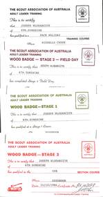 Certificate - Joseph 'Joe' Wlodarczyk Collection - Scouting Certifcates