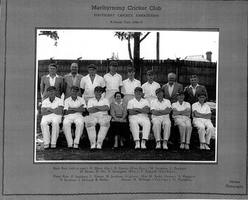 Photograph - Maribyrnong Cricket Club
