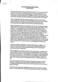 Document - The Genesis of the Sunshine Header by HS Taylor, HS  Taylor