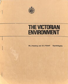 Booklet - The Victorian Environment, Department o Agiculture of Victoria et al