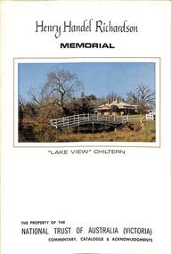 Book - Henry Handel Richardson Memorial "Lake View" Chiltern