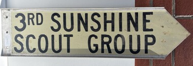 Sign - 3rd Sunshine Scout Group Street Sign, 20.5cm x 76cm