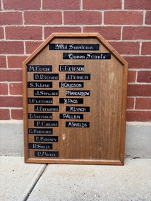 Award - 3rd Sunshine Queen Scouts Honor Board