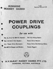 Manual - Bannerman Collection - H.V. McKay Massey Harris Ferguson Manuals