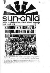 Magazine - Sunshine Technical School Magazines (Sun Child) Vol. 2 - 6, No. 2 - 4, Sunshine Technical school, 1971 - 1973 and 1975 - 1976
