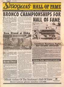 Newspaper - Stockman's Hall of Fame, The Australian Stockman's Hall of Fame and Outback Heritage Centre