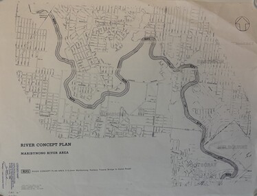 Map - River Concept Plan Maribyrnong River Area 3 (Lower Maribyrnong, Railway Bridge to Dynon Road) 30th October 1989 Map, 30th October 1989
