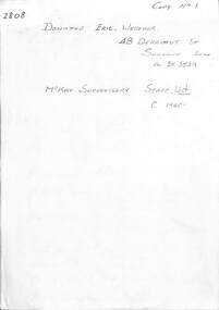 Document - McKay Supervistory Staff List C1945