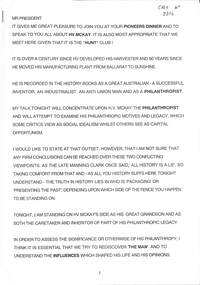 Document - HV McKay the Philanthropist, Robin V McKay, 1/12/1995 12:00:00 AM