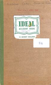 Administrative record - Sunshine Ladies Bowling Club Account Book  1974 - 1980, June 1974 - April 1980