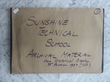 Archive - Sunshine Technical School Archival Material from Historical Display 75th Reunion October 1987, 32051