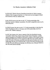 Archive - St. Marks Amateur Athletics Club
