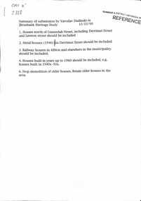 Document - Brimbank Heritage Study Submission by Yaroslav Dudinski 13/10/1999, Yaroslav Dudinski, 13/10/1999 12:00:00 AM