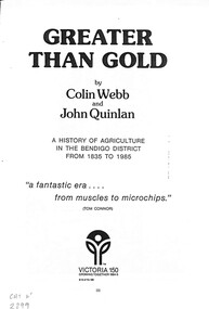 Archive - Greater Than Gold, Colin Web et al, 1981